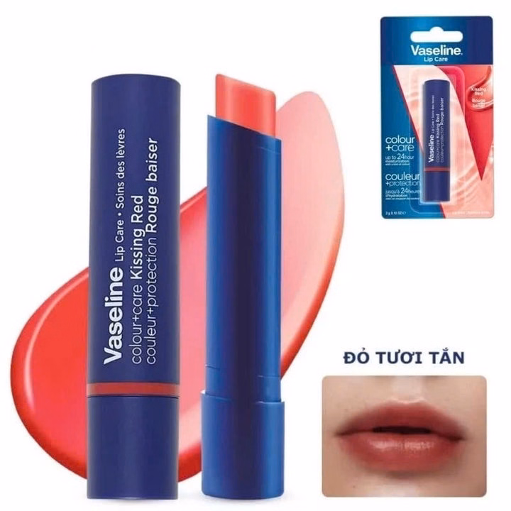 Son Dưỡng Môi Có Màu Vaseline Colour+Care Kissing Red 3G -Gdn - Ảnh 5
