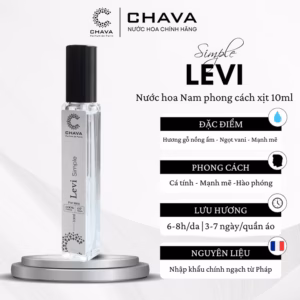 Nước Hoa Nam Mini Simple Levi 10Ml Phong Cách Xịt - Chava