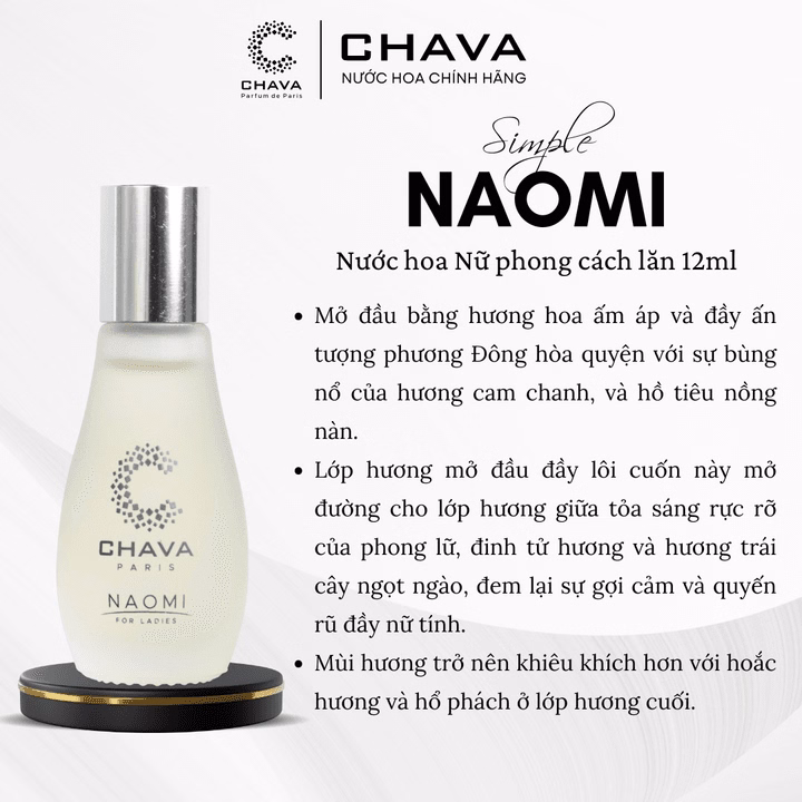Nước Hoa Nữ Mini Simple Naomi 12Ml Phong Cách Lăn - Chava - Ảnh 3