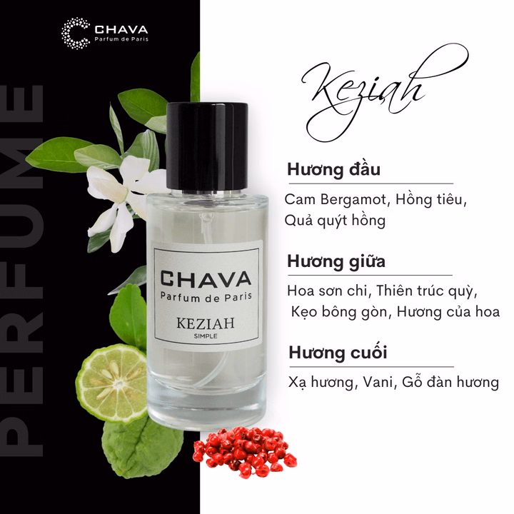 Nước Hoa Nữ Simple Keziah 50Ml Phong Cách Xịt (Phiên Bản Nắp Nam Châm Cao Cấp) - Chava - Ảnh 2