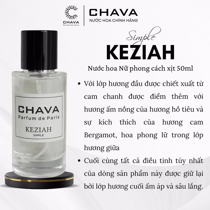 Nước Hoa Nữ Simple Keziah 50Ml Phong Cách Xịt (Phiên Bản Nắp Nam Châm Cao Cấp) - Chava - Ảnh 3