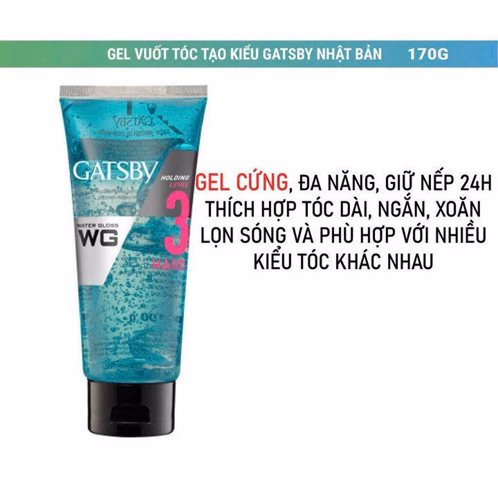 Gel Vuốt Tóc Gatsby Water Gloss Gel Giúp Cứng Tóc, Dễ Dàng Tạo Kiểu 170G -Gdn - Ảnh 2