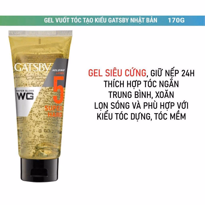 Gel Vuốt Tóc Gatsby Water Gloss Gel Giúp Cứng Tóc, Dễ Dàng Tạo Kiểu 170G -Gdn - Ảnh 3