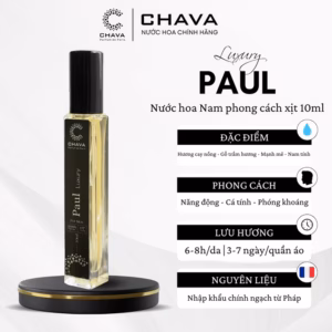 Nước Hoa Nam Mini Luxury Paul 10Ml Phong Cách Xịt - Chava