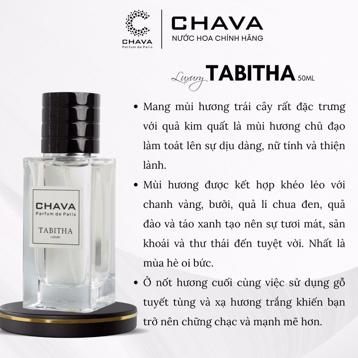 Nước Hoa Nữ Luxury Tabitha 50Ml Phong Cách Xịt - Chava - Ảnh 3