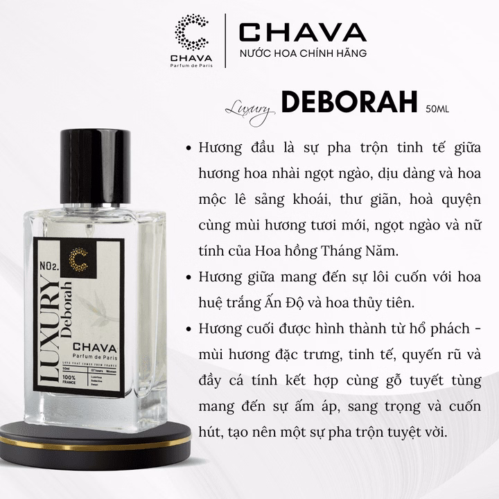 Nước Hoa Nữ Luxury Deborah 50Ml Phong Cách Xịt - Chava - Ảnh 3