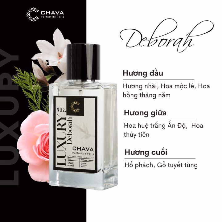 Nước Hoa Nữ Luxury Deborah 50Ml Phong Cách Xịt - Chava - Ảnh 2