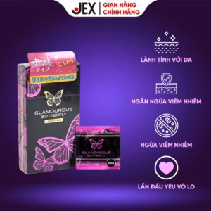 Bao Cao Su Jex Glamourous Butterfly Moist 500 Hộp 6 Chiếc