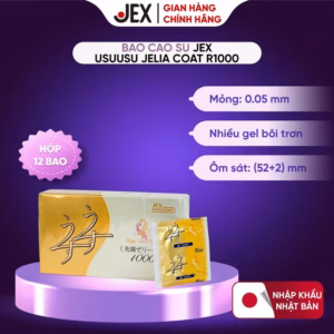 Bao Cao Su Jex – Usuusu Jelia Coat R1000 Hộp 12 Bao