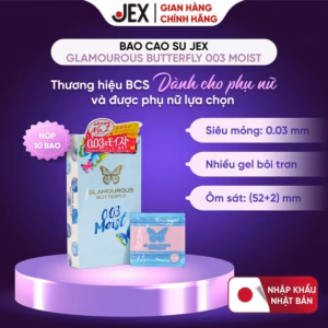 Bao Cao Su Jex- Glamourous Butterfly 003 Moist Hộp 10 Bao