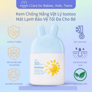 Kem Chống Nắng Vật Lý Cho Bé Tootoo Spf50/Pa+++ Mát Lạnh Bảo Vệ Tối Đa Tia Uva/Uvb Dưỡng Ẩm An Toàn Cho Bé