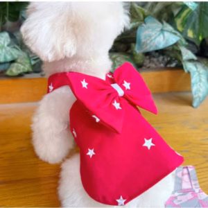 Đầm Yếm Váy Đỏ Từ 1-8Kg Cho Thú Cưng Chó Mèo