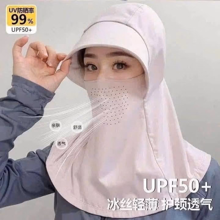 Mũ Chống Nắng Chùm Cổ + Khẩu Trang - Ảnh 4