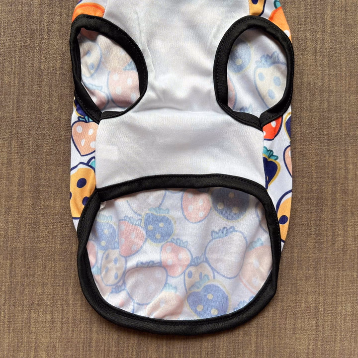 Áo Thun Ba Lỗ Dâu Tây Thông Hơi Siêu Dễ Thương Từ 1-5Kg Dành Cho Thú Cưng Chó Mèo - Ảnh 6