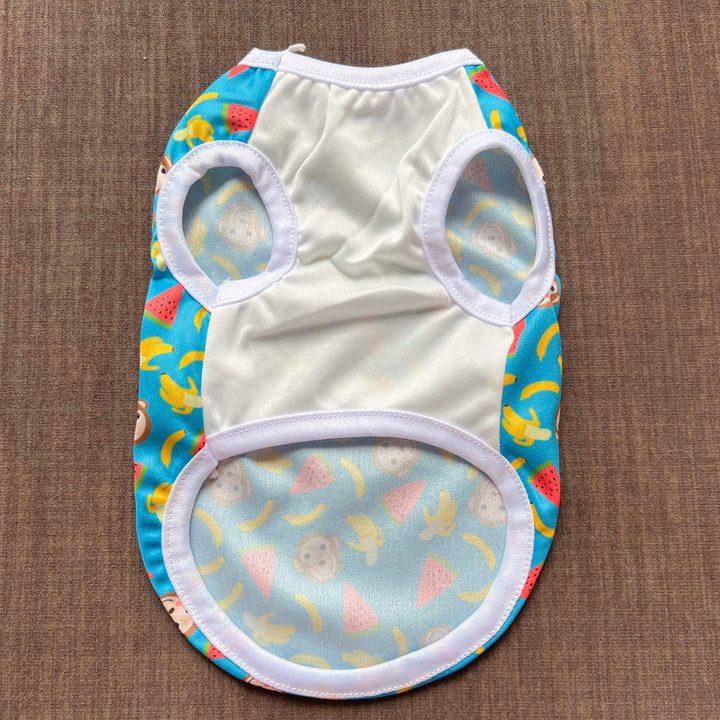 Áo Thun Ba Lỗ Monkey Thông Hơi Siêu Dễ Thương Từ 1-5Kg Dành Cho Thú Cưng Chó Mèo - Ảnh 4