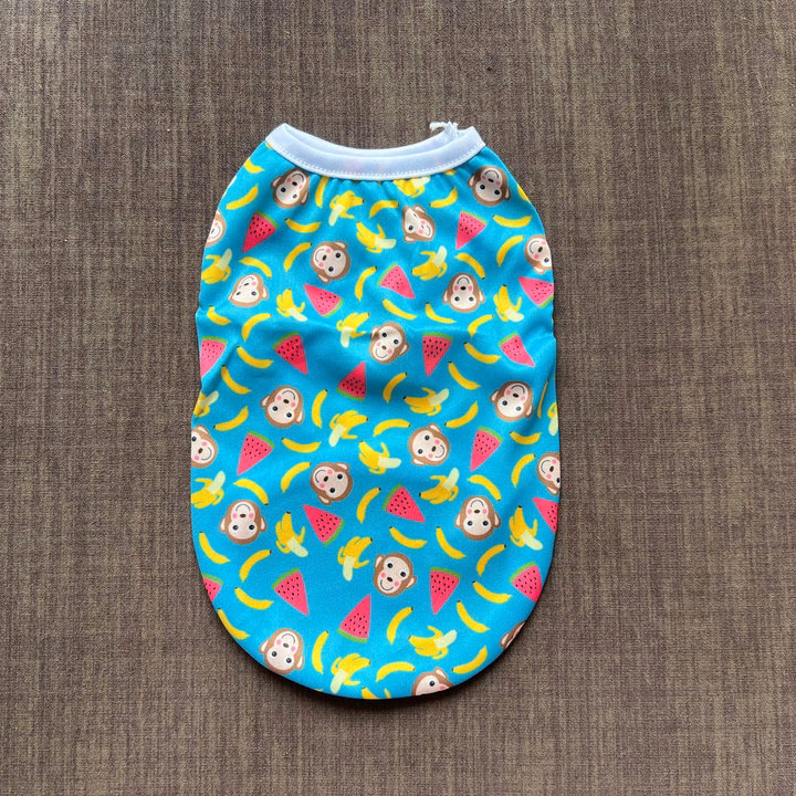 Áo Thun Ba Lỗ Monkey Thông Hơi Siêu Dễ Thương Từ 1-5Kg Dành Cho Thú Cưng Chó Mèo - Ảnh 5