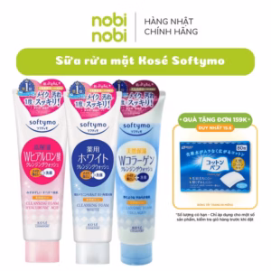 (Chính Hãng) Sữa Rửa Mặt Kose Softymo Lành Sạch, Cấp Ẩm Và Dưỡng Trắng Mịn