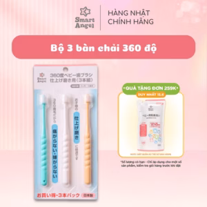 (Nội Địa Nhật) Bàn Chải Đánh Răng Smartangel Làm Sạch 360 Độ Lông Mềm Cho Bé