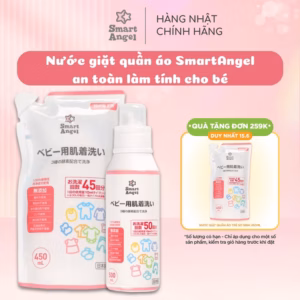 (Nội Địa Nhật) Nước Giặt Quần Áo Trẻ Em Smartangel Hương Thơm Dịu Nhẹ, An Toàn Và Lành Tính Cho Bé
