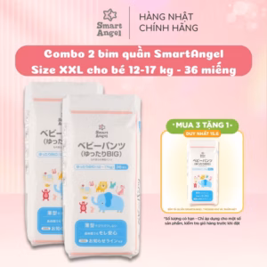 Combo 2 Tã/Bỉm Quần Rộng Smart Angel Cho Bé Từ 12-17Kg 36 Miếng (Hàng Nội Địa Nhật)