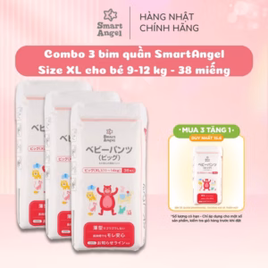 Combo 3 Tã/Bỉm Quần Smart Angel Cho Bé Từ 11-14Kg 38 Miếng (Hàng Nội Địa Nhật)