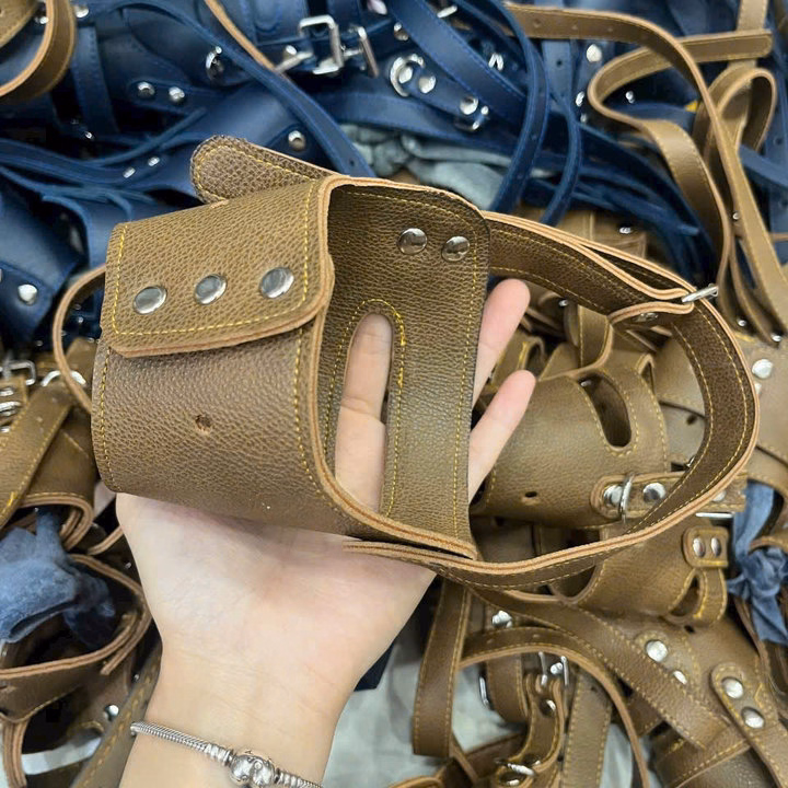 Rọ Mõm Da 2 Lớp Mềm Mại Dưới 35Kg Không Gây Đau Cho Chó - Ảnh 3