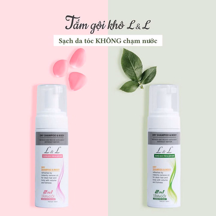 Combo 2 Dầu Gội Khô 2In1 Tắm & Gội Dạng Xịt Bọt Neoskin Hương Hoa Hồng + Trà Xanh - Ảnh 2