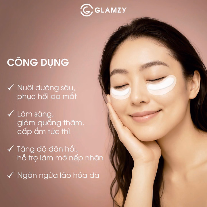 Mặt Nạ Mắt Collagen Glamzy - Săn Chắc, Trẻ Hóa, Làm Mờ Nếp Nhăn, Giảm Thâm Làm Sáng Da, Cấp Ẩm Sâu - Ảnh 6