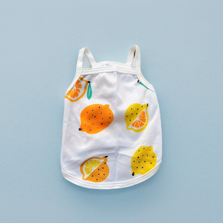 Áo Thun Hai Dây Trái Cây Thông Hơi Siêu Cute Từ 1-7.5Kg Dành Cho Thú Cưng Chó Mèo