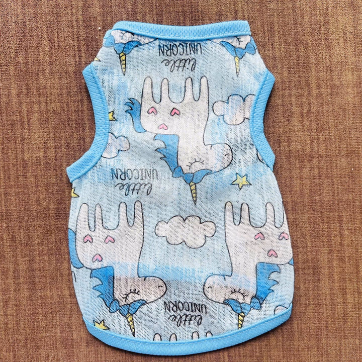 Áo Thun Ba Lỗ Hoạ Tiết Ngựa Xinh Thông Hơi Siêu Cute Từ 1-7Kg Dành Cho Thú Cưng Chó Mèo - Ảnh 5