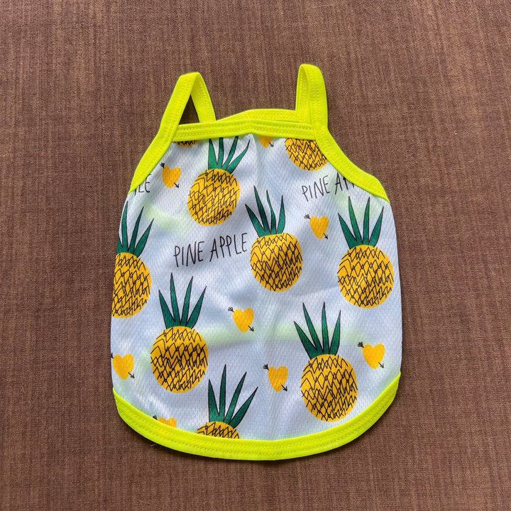 Áo Thun Hai Dây Quả Thơm Thông Hơi Siêu Cute Từ 1-7.5Kg Dành Cho Thú Cưng Chó Mèo - Ảnh 2