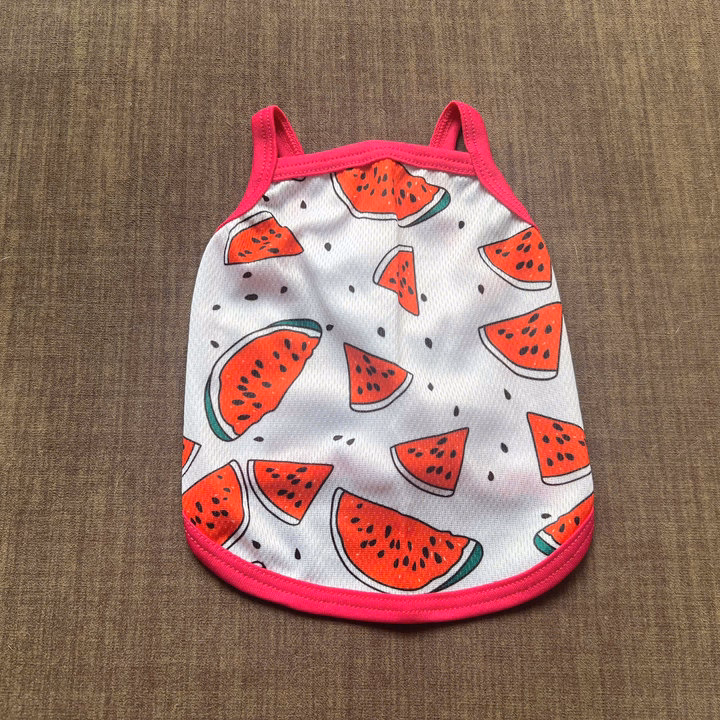 Áo Thun Hai Dây Dưa Hấu Thông Hơi Siêu Cute Từ 1-7.5Kg Dành Cho Thú Cưng Chó Mèo - Ảnh 2