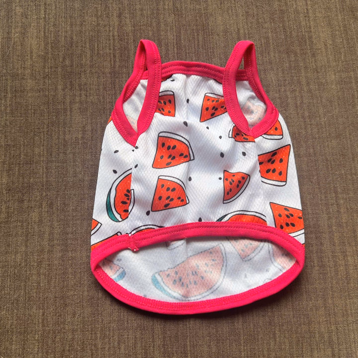 Áo Thun Hai Dây Dưa Hấu Thông Hơi Siêu Cute Từ 1-7.5Kg Dành Cho Thú Cưng Chó Mèo - Ảnh 4