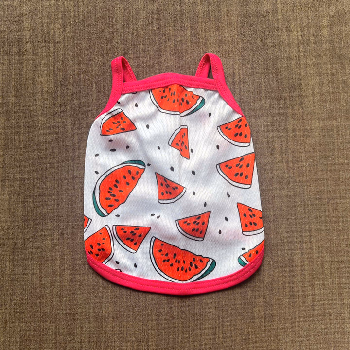 Áo Thun Hai Dây Dưa Hấu Thông Hơi Siêu Cute Từ 1-7.5Kg Dành Cho Thú Cưng Chó Mèo - Ảnh 5