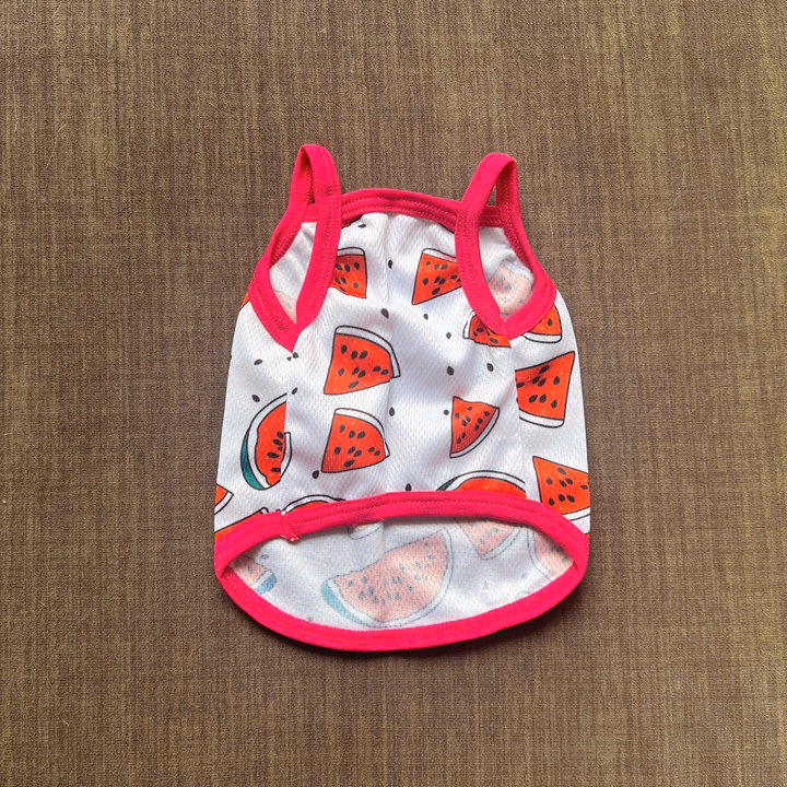 Áo Thun Hai Dây Dưa Hấu Thông Hơi Siêu Cute Từ 1-7.5Kg Dành Cho Thú Cưng Chó Mèo - Ảnh 7