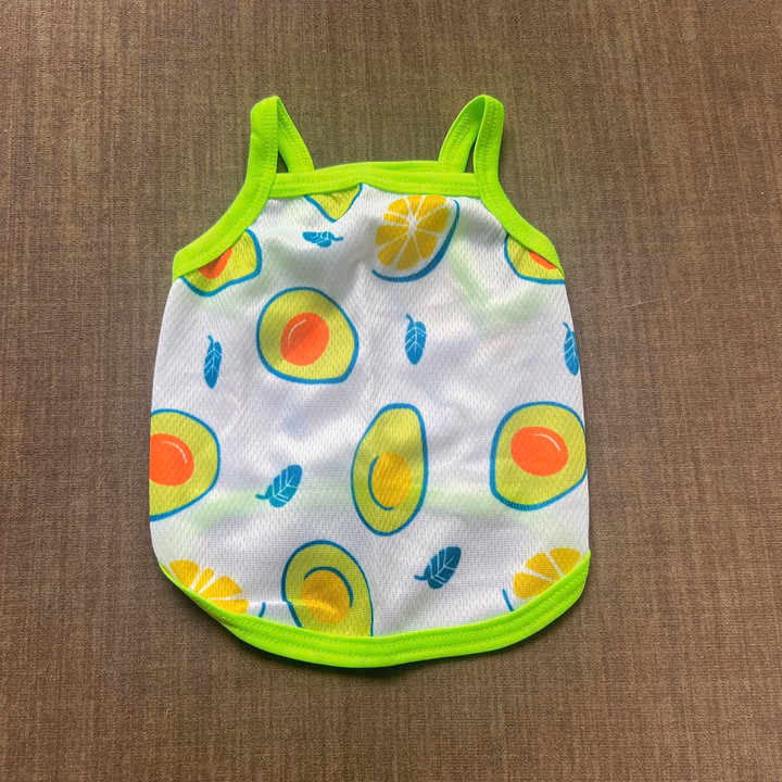 Áo Thun Hai Dây Quả Bơ Thông Hơi Siêu Cute Từ 1-7.5Kg Dành Cho Thú Cưng Chó Mèo - Ảnh 4