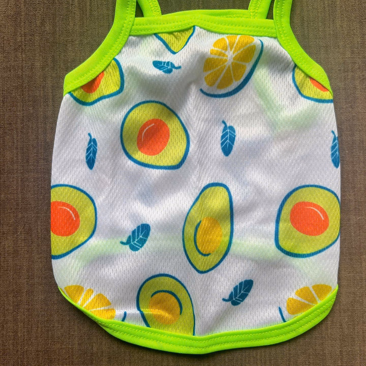 Áo Thun Hai Dây Quả Bơ Thông Hơi Siêu Cute Từ 1-7.5Kg Dành Cho Thú Cưng Chó Mèo - Ảnh 6