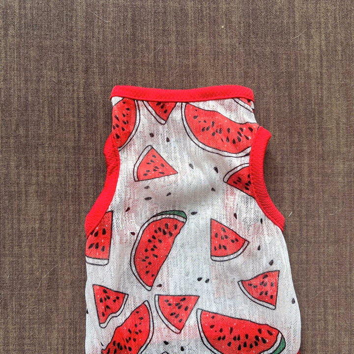 Áo Thun Ba Lỗ Hoạ Tiết Dưa Hấu Thông Hơi Siêu Cute Từ 1-7Kg Dành Cho Thú Cưng Chó Mèo - Ảnh 6