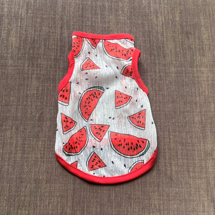 Áo Thun Ba Lỗ Hoạ Tiết Dưa Hấu Thông Hơi Siêu Cute Từ 1-7Kg Dành Cho Thú Cưng Chó Mèo - Ảnh 5