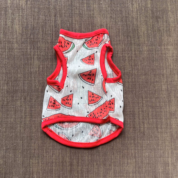 Áo Thun Ba Lỗ Hoạ Tiết Dưa Hấu Thông Hơi Siêu Cute Từ 1-7Kg Dành Cho Thú Cưng Chó Mèo - Ảnh 7