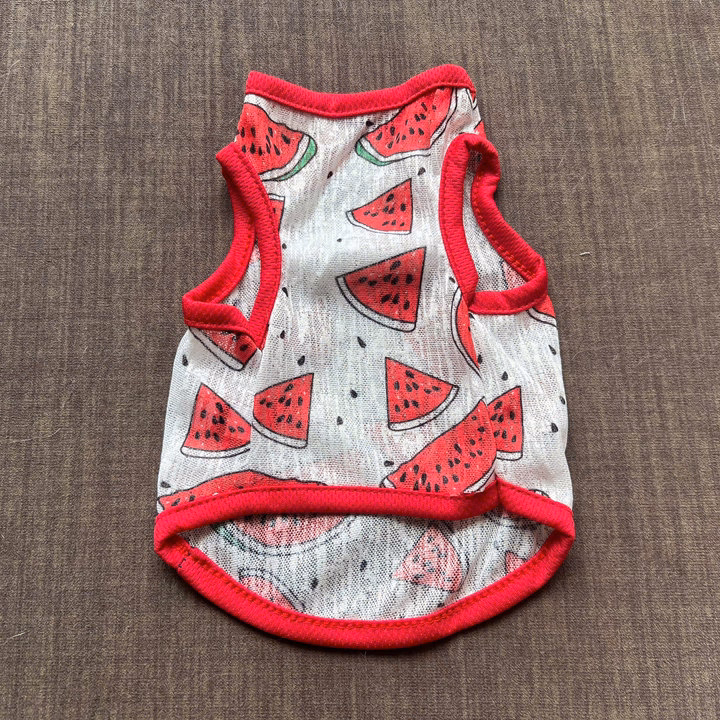 Áo Thun Ba Lỗ Hoạ Tiết Dưa Hấu Thông Hơi Siêu Cute Từ 1-7Kg Dành Cho Thú Cưng Chó Mèo - Ảnh 4