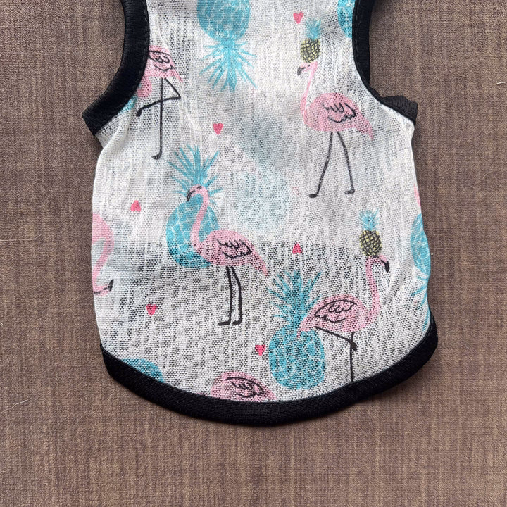 Áo Thun Ba Lỗ Hồng Hạc Thông Hơi Siêu Cute Từ 1-7Kg Dành Cho Thú Cưng Chó Mèo - Ảnh 6