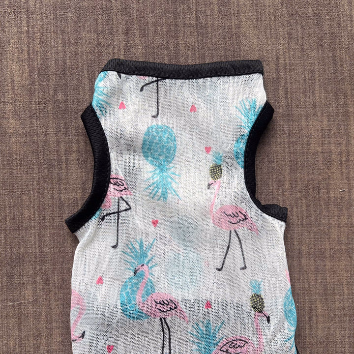 Áo Thun Ba Lỗ Hồng Hạc Thông Hơi Siêu Cute Từ 1-7Kg Dành Cho Thú Cưng Chó Mèo - Ảnh 4