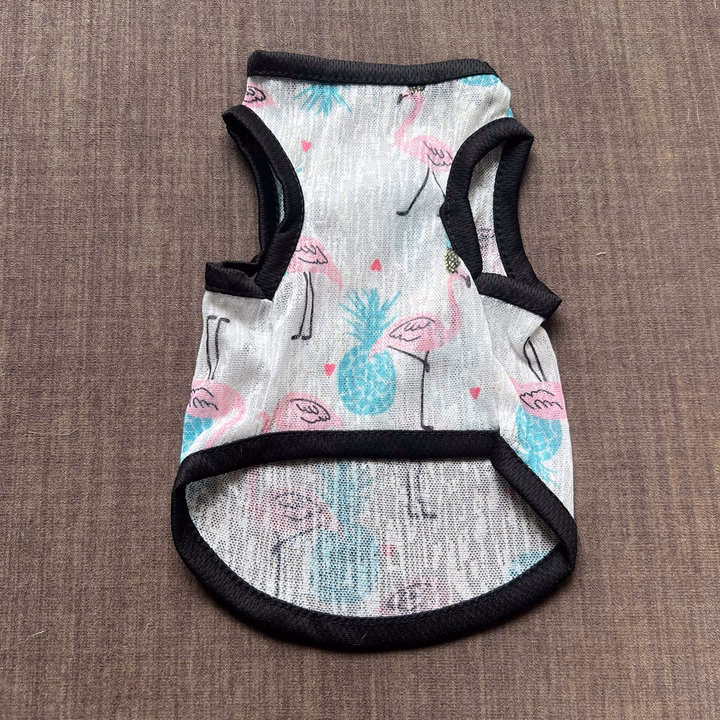 Áo Thun Ba Lỗ Hồng Hạc Thông Hơi Siêu Cute Từ 1-7Kg Dành Cho Thú Cưng Chó Mèo - Ảnh 3