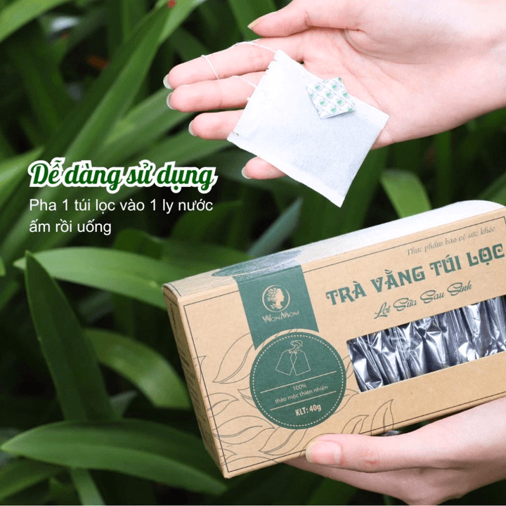 Combo 2 Hộp Trà Vằng Túi Lọc Lợi Sữa, Giảm Cân Sau Sinh Wonmom ( 40 Túi ) - Ảnh 7