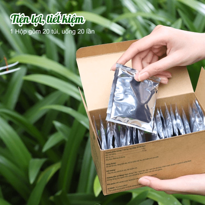 Combo 2 Hộp Trà Vằng Túi Lọc Lợi Sữa, Giảm Cân Sau Sinh Wonmom ( 40 Túi ) - Ảnh 6