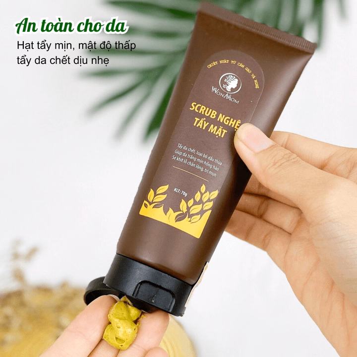 Scrub Nghệ Tẩy Mặt Sáng Da Ngừa Mụn Wonmom 70G - Ảnh 5