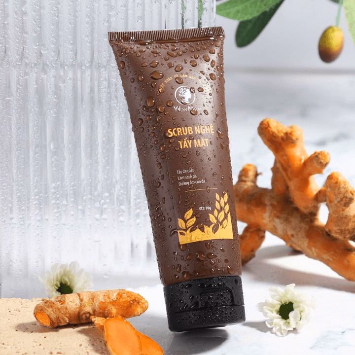 Scrub Nghệ Tẩy Mặt Sáng Da Ngừa Mụn Wonmom 70G - Ảnh 8