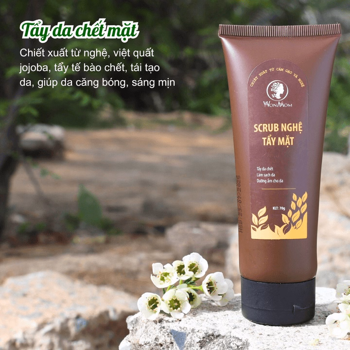 Scrub Nghệ Tẩy Mặt Sáng Da Ngừa Mụn Wonmom 70G - Ảnh 2