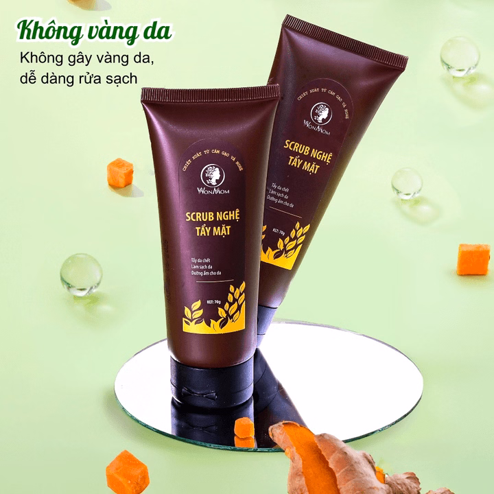 Scrub Nghệ Tẩy Mặt Sáng Da Ngừa Mụn Wonmom 70G - Ảnh 6
